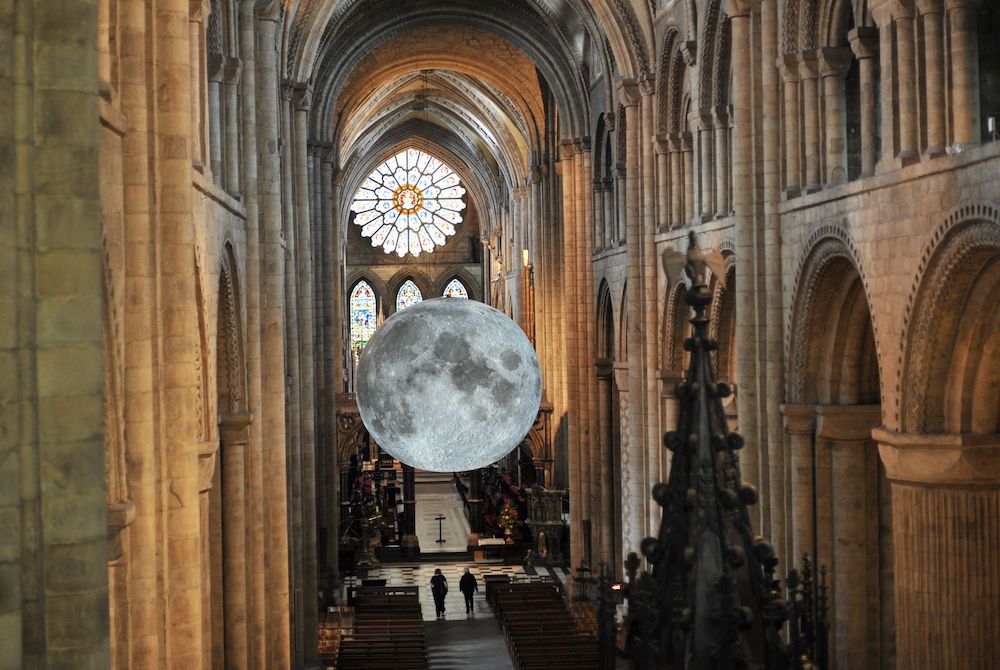 luke jerram &lsquo;museum of the moon&rsquo; in durham catehdral